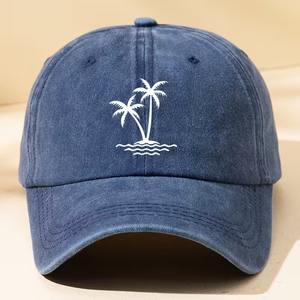 Gorra Deportiva Clásica Vintage Bordada Personalizada de 5 Paneles, Estilo Béisbol, Lavada, Ajustable, Transpirable, 100% Algodón, Venta al Por Mayor - Product Image 4