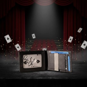 Factory Leather Men's Z-fold Wallet Custom Magician Props FPS Wallet Street Stage Show Profession Magic Trick Purse - Product Image 1