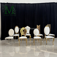 Chaises de mariage modernes en acier inoxydable doré – Sièges durables et brillants pour mariages, fêtes, salons et applications hospitalières