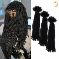 0.1-1.2cm 4-28'' Alami/Salt&Pepper 100% Remy Brazilian Human Afro Kinky Dreadlock Extensions Inter Locs Bebas Bahan Kimia