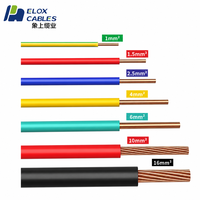 Cable Eléctrico de Cobre con Aislamiento de PVC BV, Cableado Eléctrico con Código de Color para Construcción y Aplicaciones en Interiores