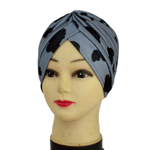 Casquette de <span class=keywords><strong>chimiothérapie</strong></span> femmes musulmanes bas chapeau Bandanas plissé impression Turban été couvre-chef écharpe - Product Image 6