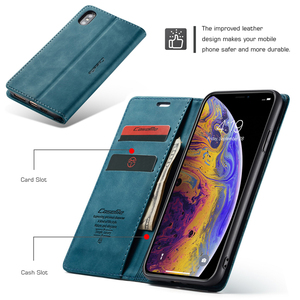 สำหรับ <span class=keywords><strong>iPhone</strong></span> <span class=keywords><strong>x</strong></span> XS MAX XR iphonex SE2ฝาหลัง SE3 coque ETUI <span class=keywords><strong>caseme</strong></span> 013เคสหนังสีด้านย้อนยุคแบบพับสำหรับธุรกิจ - Product Image 2