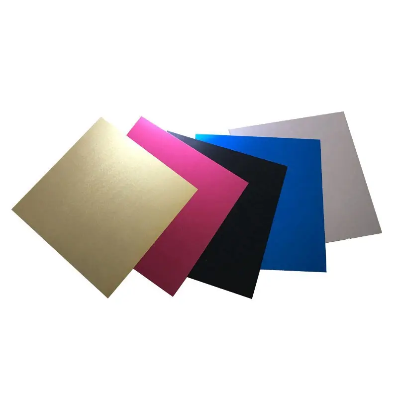 0.5mm 1.0mm thick Color blank gold black silver rose gold blue red Anodized Aluminium Plate Sheet Cards Sheet For Decoration