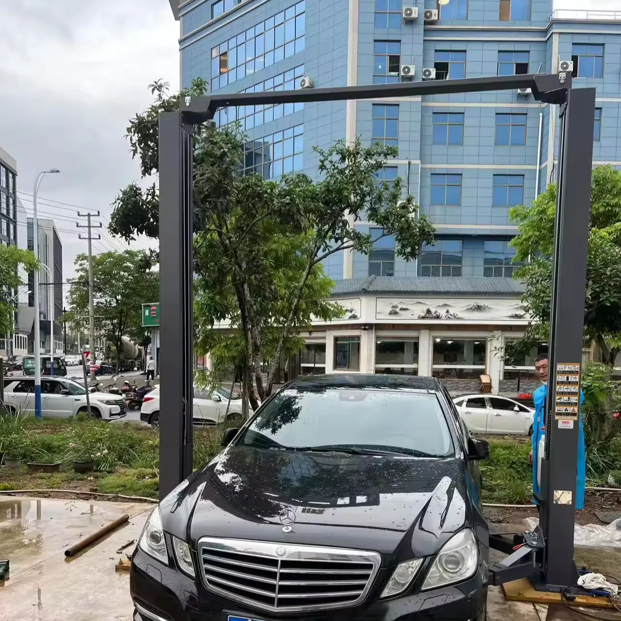 Elevador hidráulico de dos postes para coche, placa de cubierta de suelo de elevador de coche de alta calidad de 4 toneladas, elevador de vehículo de 2 postes, elevador de coche de 2 postes