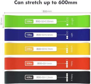 Wholesale Exercise Resistance <b>Bands</b> for Working Out Set of 5 for Women and Men, Stretch <b>Bands</b> for Exercise, Physical Therapy - Product Image 3
