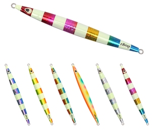 Leurre métallique pour la pêche en mer depuis bateau, appât artificiel dur réaliste, coulant, longue portée, lumineux, avec hameçons pour cibler les prises. - Product Image 1