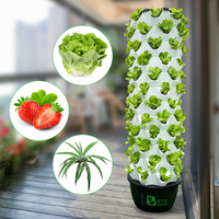 Système de culture hydroponique verticale écologique à 12 étages et 96 trous de 65 L avec pompe pour l'agriculture verticale de légumes