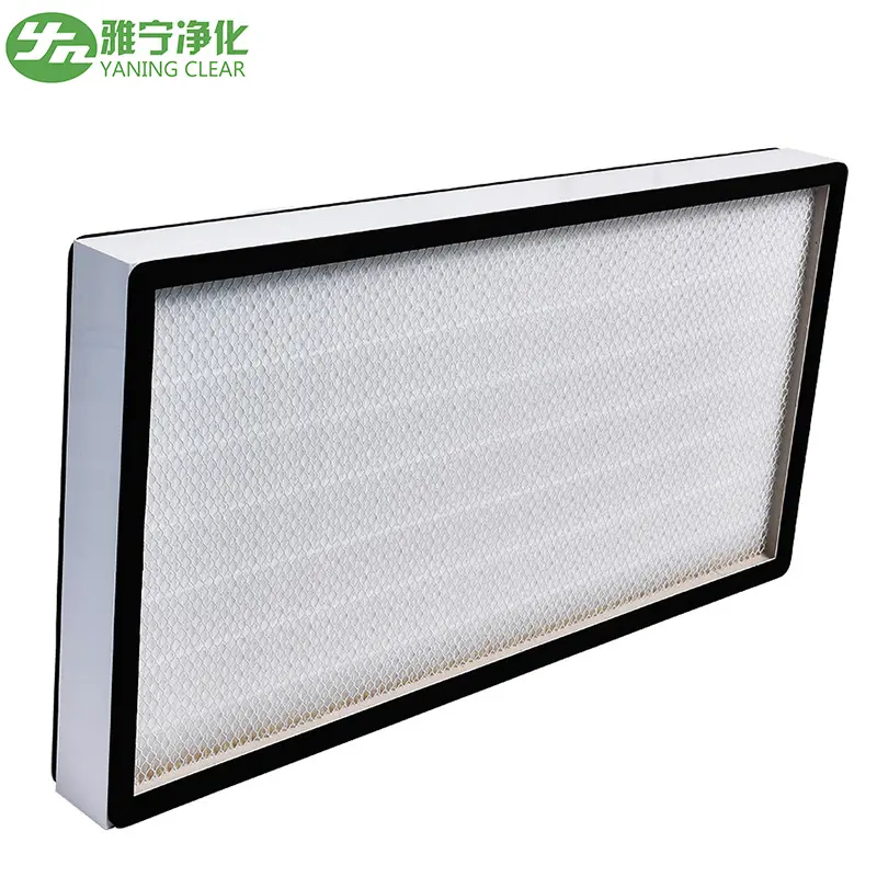 YANING Laminaire Air Flow Hood Terminal Boîtiers Salle blanche Meilleure filtration Fibre de verre 99.995% 0.3 microns H13 H14 Filtre à air Hepa