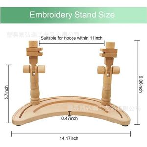 Desktop wooden cross-stitch <b>frame</b>, adjustable beech wood cross-stitch tools, needle and thread <b>frame</b>, fixing bracket, <b>clamping</b> - Product Image 4