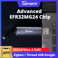 Clé USB externe SONOFF Plus MG24 Zigbee Thread EFR32MG24 Nouvelle puce puissante Antenne à gain élevé de 4,5 dBi en aluminium Zigbee2MQTT