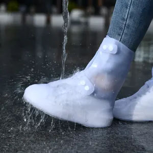 Protetores de sapatos para uso externo, botas de chuva reutilizáveis, silicone, tpe, à prova d' água, cobertura de sapatos