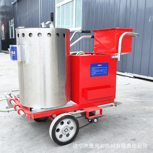 Machine de marquage routier à pulvérisation à froid et à fusion à chaud, conception compacte pour la peinture de lignes de chaussée - Product Image 3