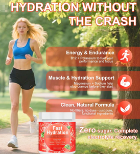 ผงอิเล็กโทรไลต์คุณภาพสูง ช่วยเติมน้ำอย่างรวดเร็ว 158 กรัม สำหรับผู้ใหญ่ รสแตงโม เสริมพลังงาน อาหารเสริมบำรุงสุขภาพ - Product Image 5