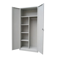 Armoire en acier à montage facile, armoire métallique industrielle d'occasion, armoire en acier à 2 portes, armoire de rangement verrouillable