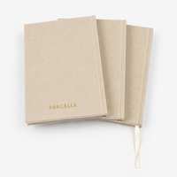 Carnet de notes personnalisé en tissu de lin, couverture rigide, logo estampé à chaud en or, avec marque-page en ruban, carnet ligné imprimé sur mesure
