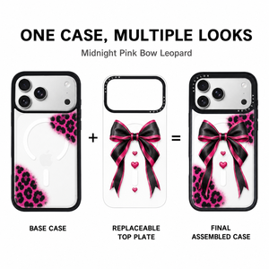 Funda Protectora Modular Intercambiable de Diseño Exclusivo para <span class=keywords><strong>iPhone</strong></span> 18 Pro Max, 17 Pro Max, 16 Pro, con Cinta de Raso con Estampado de Leopardo - Product Image 2