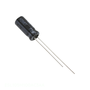 Condensador de Aluminio Original CAP ALUM 1UF 20% 100V RADIAL TH ESL105M100AC3AA 1 uF de Montaje a Través de Orificio - Product Image 1
