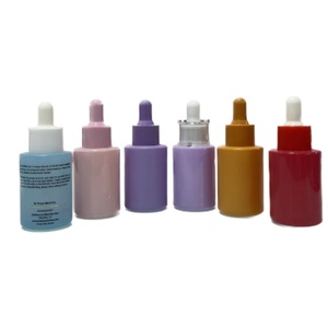 In Stock Dark Green/ Amber/ Frosted/ <b>Clear</b> Skincare 30ml 40ml 50ml Glass Serum Dropper Oil Bottle - Product Image 3