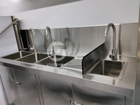 Restaurant conteneur à structure en acier durable, kiosque alimentaire mobile préfabriqué, aménagement intérieur personnalisé pour entreprise de restauration de rue