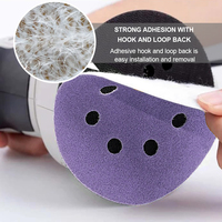 Disque de ponçage automobile OEM de 6 pouces, abrasif à crochets et boucles, P240, papier abrasif céramique violet anti-colmatage