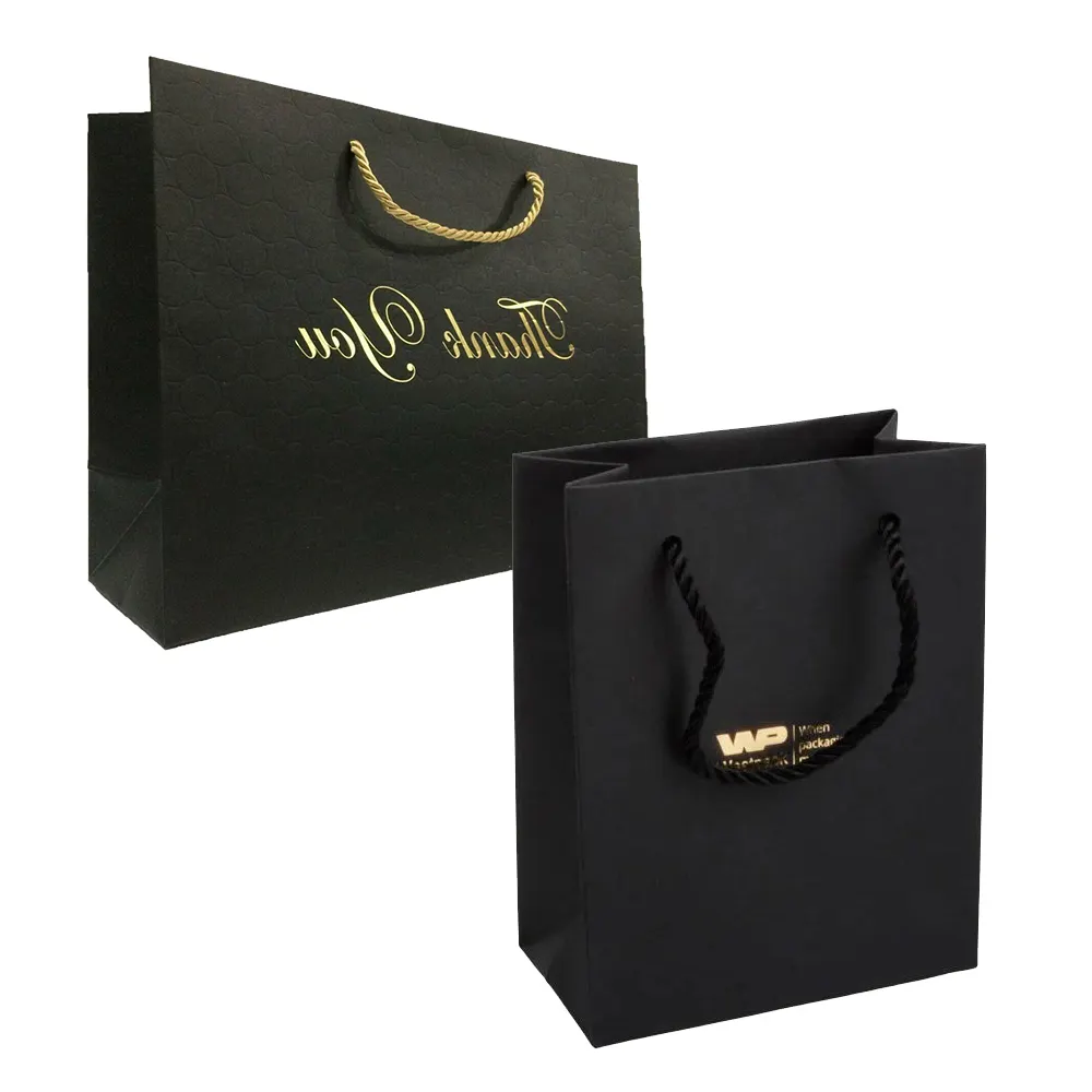 Free Sample Beautiful Wholesale Custom Luxury Perfume Paper Shopping Jewelry Gift Bags Gold Foil Logo Clothing Packaging Bags
