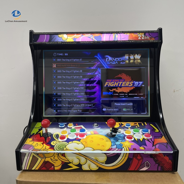 Classic Bartop Arcade Machine 22 Inch HD Screen Pandora Box 3D 5000 in 1 Retro Video Game Cabinet for Home Entertainment
