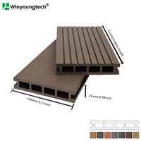 Terrasse en composite bois-plastique imperméable traditionnelle 140-25B à prix de gros pour piscine et jardin