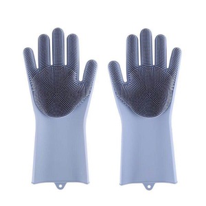 Silicone <b>Pet</b> Bath Gloves Blue Massage <b>Brush</b> For Dogs And Cats - Product Image 5