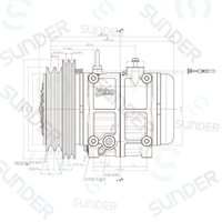 Nagelneuer Original Valeo TM55 Klimakompressor OE: T249302A Haupteinheit 24V 2B2A Direktmontage-Einheit für Großbus-Kühlung
