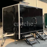 Conteneur de toilettes mobiles d'extérieur, toilettes publiques portables, remorque de camping avec équipement