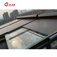 Store banne rétractable électrique en aluminium pour véranda extérieure, pour fenêtre de toit et fenêtre, avec système de volet roulant