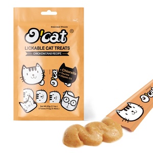 Fábrica personalizada al por mayor comida húmeda pollo cangrejo sabores gato golosinas tiras naturales para gatos bocadillos gato golosinas lamibles - Product Image 2