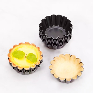 Cupcake Muffin Pie <span class=keywords><strong>Molde</strong></span> Reutilizable Pudín Hojalata Herramienta para hornear <span class=keywords><strong>Molde</strong></span> <span class=keywords><strong>de</strong></span> tarta <span class=keywords><strong>de</strong></span> huevo <span class=keywords><strong>de</strong></span> acero al carbono no pegajoso - Product Image 2