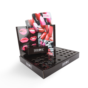 Caja de Exhibición de Cartón Corrugado Negro Reciclable Personalizada PDQ para Cosméticos, Lápiz Labial y Uñas - Product Image 4