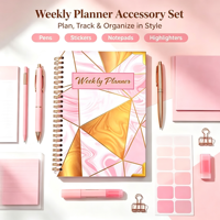 Agenda personnalisé 2027 – Design en cuir rigide avec reliure spirale, pages détachables en PP – Journal de gratitude, journal de grossesse, carnet de notes, planificateur