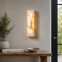 Applique murale rectangulaire Tropez en albâtre, luminaire mural décoratif moderne en pierre, éclairage intérieur élégant