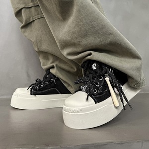 Zapatos versátiles para hombre, estilo nicho, suela gruesa, a la moda, temporada otoño 2025, nuevo estilo de zapatos casuales transpirables de mezclilla lavada - Product Image 4