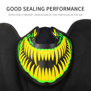 Nuova Maschera LED Colorata con Denti Luminosi Attivati dal Suono per Feste <span class=keywords><strong>di</strong></span> <span class=keywords><strong>Halloween</strong></span>, Taglia Unica, 6 Colori in PVC - Product Image 3