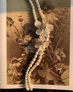 Elegante oro cristal Choke doble capa flor Natural Shell alta calidad hecho a mano amor poema doble capa collar de perlas - Product Image 6