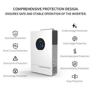 Système de stockage d'énergie domestique hybride 48V 6,2kW avec batterie lithium-ion et entrée PV MPPT 6500W, garantie 1 an pour usage domestique - Product Image 3