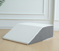 Coussin de surélévation des jambes - Noyau en mousse haute densité, tissu tricoté lavable, soutien pour l'œdème et les varices 57x61x20cm