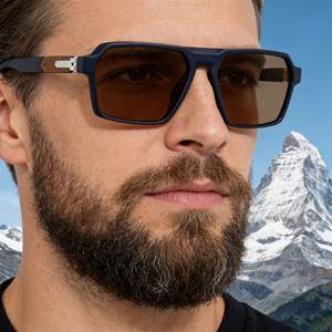 Nouvelles lunettes de soleil polarisées à monture carrée tendance pour hommes, protection UV400, lunettes de soleil pour la conduite en extérieur, monture en plastique et métal - Product Image 2