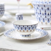 Service de vaisselle en porcelaine os, service de Restaurant, bol à soupe en céramique élégant