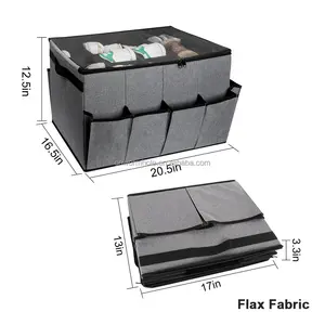 OEM factory Shoe Bin Storage Bins shoe storage organizer,folding shoe organizer with Clear Window