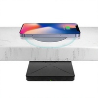 Chargeur sans fil invisible puissant 10W tendance, charge rapide longue distance jusqu'à 50 mm pour meubles sous table