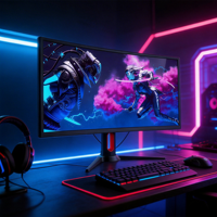 Livraison rapide en stock, moniteur de bureau 27 pouces 4K HDR, 3840*2160p, plat, 60 Hz, 4 ms, écran d'ordinateur PC