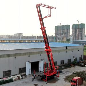 Electric <b>Truck</b> Mounted Hydraulic Aerial Work <b>Platform</b> with Engine for High Altitude Roof Installation and Building Maintenance - Product Image 4
