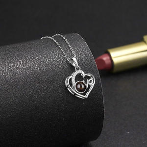 Оптовая Продажа Персонализированные ювелирные изделия на заказ фото в форме сердца кулон ожерелье из стерлингового серебра подарок дропшиппинг - Product Image 2