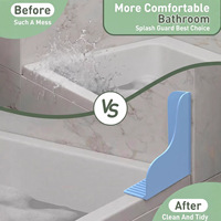 Lot de 2 protections anti-éclaboussures en silicone pour douche, sans adhésif, bloqueur d'eau pour baignoire avec ventouses pour coin de salle de bain